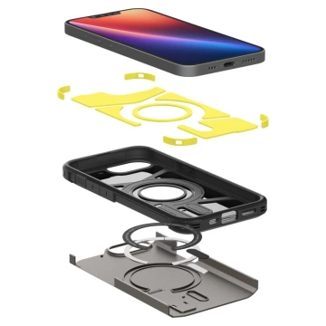 Hülle für iPhone 16E Spigen Tough Armor Mag MagSafe Gunmetal