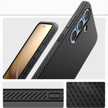 Samsung Galaxy S25 Hülle Schutzhülle Spigen Liquid Air Matt Schwarz