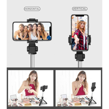 Pole Selfie Stick Stativhalter Bluetooth Wireless L01S Wireless Schwarz