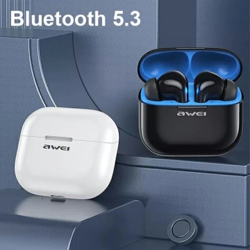 AWEI Słuchawki bezprzewodowe Bluetooth 5.3 T1 Pro + stacja dokująca czarne