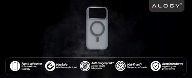 Etui do Apple iPhone 17 Pro – matowa obudowa do MagSafe z ochroną obiektywu, smukłe i odporne na zarysowania, idealne dopasowanie – Alogy Skinny MatteCase™ Białe