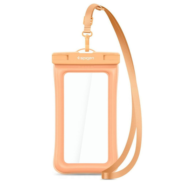 Etui wodoszczelne na telefon 6,9" uniwersalne Spigen A610 Universal Waterproof float case przezroczysto-pomarańczowe