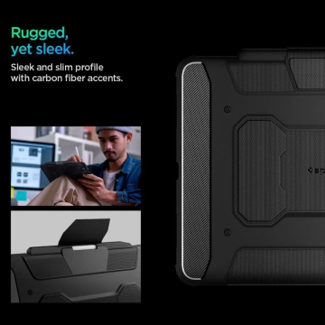 Etui Spigen Rugged Armor „Pro“ für Apple iPad Pro 13 7/2024 Schwarz