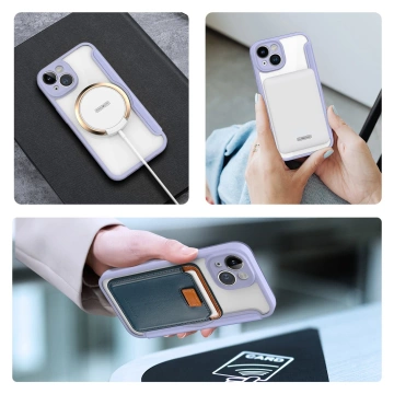 Dux Ducis Skin X Pro Case iPhone 14 Magnetic MagSafe Flip Case Lila