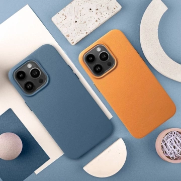 Leder Mag Cover Hülle kompatibel mit MagSafe für Apple iPhone 15 Plus blau
