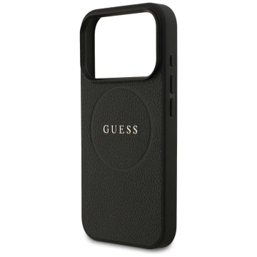 Etui do iPhone 17 Pro Guess Grained Ring MagSafe Black