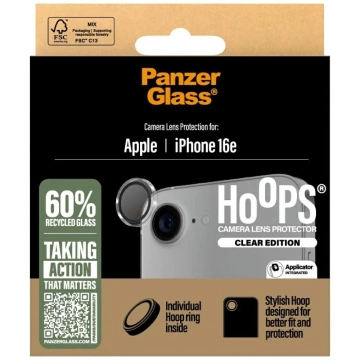 iPhone 16e PanzerGlass Hoops Kameraobjektivschutz aus gehärtetem Glas für die Kamera