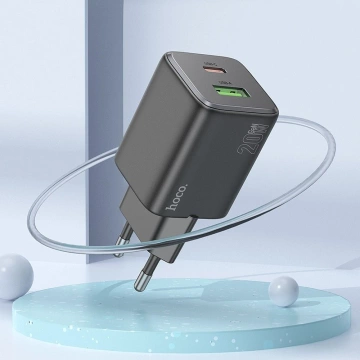 Hoco N41 GaN Ladegerät 20W USB-C USB-A USB-C Lightning Kabel