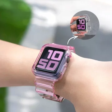 Strap Light Set Silikonband Strap Armband Bangle Case für Watch 3 42mm / Watch 2 42mm Schwarz