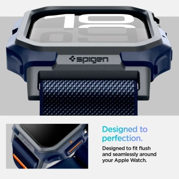 Armband für APPLE WATCH 10 (46MM) MARINEBLAU SPIGEN LITE FIT PRO