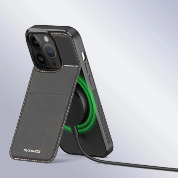 Dux Ducis Rafi Mag Wallet Case mit 3-in-1-Ständer für iPhone 13 Pro mit MagSafe und RFID-Blockierung - Schwarz