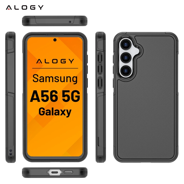 Etui do Samsung Galaxy A56 / A36 5G 2025 Pancerna Obudowa Ochronna na Telefon Wzmocniona Alogy HeavyDuty™️ Case Czarne
