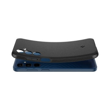 Hülle für Samsung Galaxy A35 5G Spigen Essential SandBlast Case Rückseite mattschwarz Mattschwarz