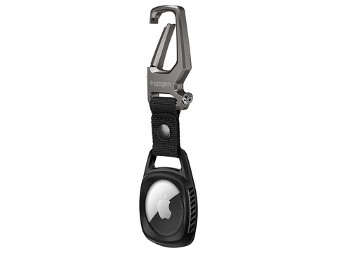 Etui Brelok Karabinczyk Spigen Rugged Armor für Apple AirTag Mattschwarz