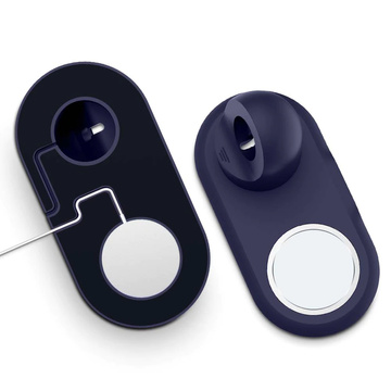 Ladehalterung für MagSafe 2in1 Alogy Ständer für Apple Watch / iPhone 12 13 Marineblau