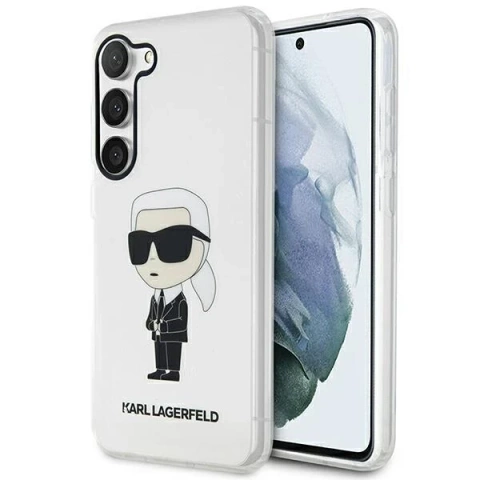 Schutzhülle Karl Lagerfeld KLHCS23SHNIKTCT für Samsung Galaxy S23 S911 transparente Hardcase Ikonik Karl Lagerfeld