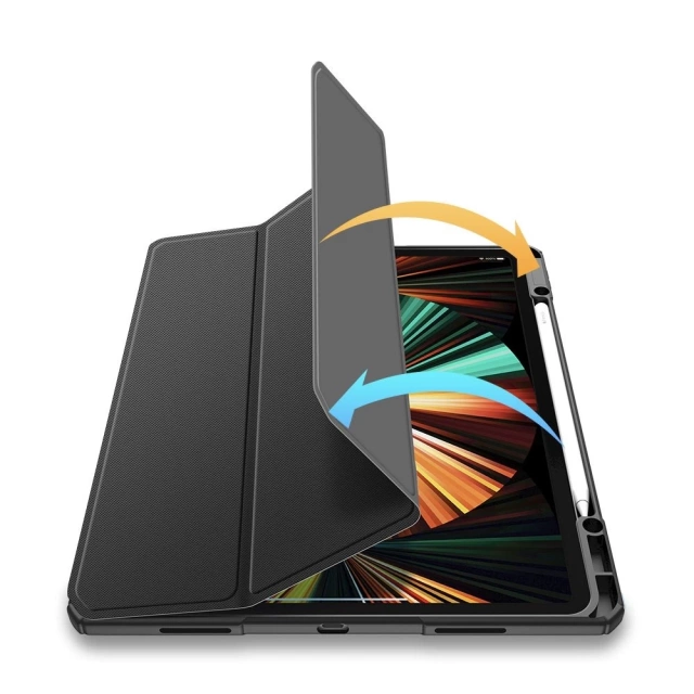 Dux Ducis Toby pancerne etui z klapką Smart Case do iPad Pro 12.9 2020 / 2021 / 2022 / iPad Air 13 2024 z uchwytem na Apple Pencil czarny