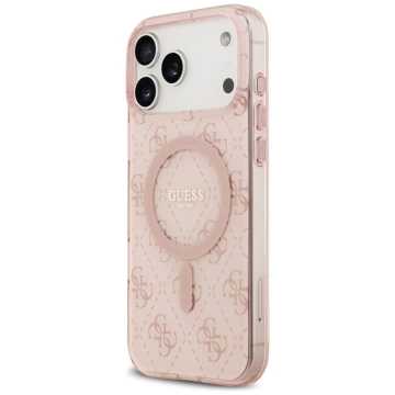 Etui Guess IML 4G Background MagSafe do iPhone 17 Pro Różowy