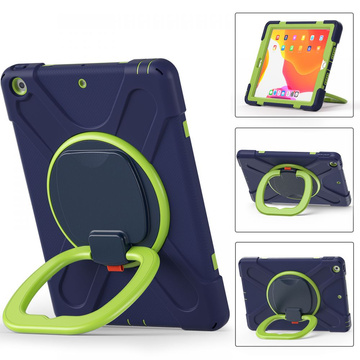 Etui pancerne obudowa X-Armor do Apple iPad 10.2 2019 / 2020 / 2021 Navy/Lime
