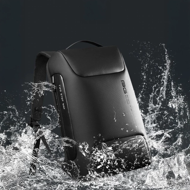 Plecak biznesowy antykradzieżowy Bange wodoodporny na laptopa do 15.6" wielofunkcyjny Czarny