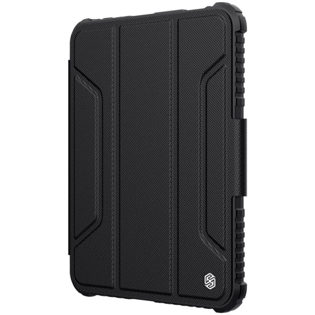 Nillkin Bumper Leather Case Pro pancerne etui Smart Cover z osłoną na aparat i podstawką iPad mini 2021 czarny