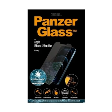 Szkło PanzerGlass Standard Super+ do iPhone 12 Pro Max Privacy Antibacterial