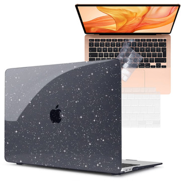 Etui obudowa Alogy Hard Case do Apple MacBook Air 13 M1 2020 Glitter Black + Nakładka na klawiaturę