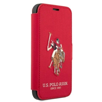 Etui na telefon US Polo Embroidery Collection book iPhone 12 mini 5,4" czerwony/red