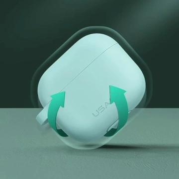 Schutzhülle für USAMS Kopfhörer für Apple AirPods 3 Silikon blau/blau BH741AP02 (US-BH741)