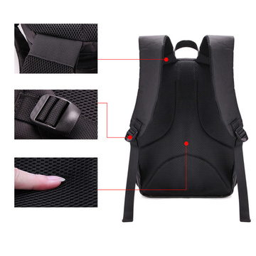 Plecak fotograficzny wodoodporny pokrowiec na aparat, sprzęt fotograficzny, laptop 15.6 duży 44x30x19 Czarno-czerwony 