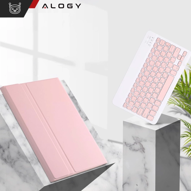 Etui ochronne z klawiaturą Alogy Keyboard case klawiatura bezprzewodowa do Lenovo Tab K11 / K11E 11” M11 10.95" TB330FU / TB330XU / TB331FC różowe