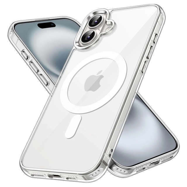 Etui do Apple iPhone 16 obudowa Alogy Anti-Shock Hybrid Case do MagSafe Przezroczyste + szkło hartowane