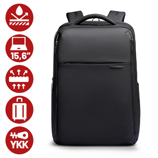Plecak do Biura na Laptopa 15.6" Mark Ryden, Wodoodporny, Elegancki i Stylowy, Pojemny 23L, Praktyczny z Zamkiem YKK i Bocznymi Kieszeniami, 43 × 30 × 18 cm – Czarny