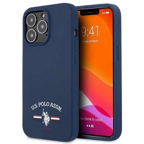 Etui na telefon US Polo Silicone Collection iPhone 13 Pro Max 6,7" granatowy/navy