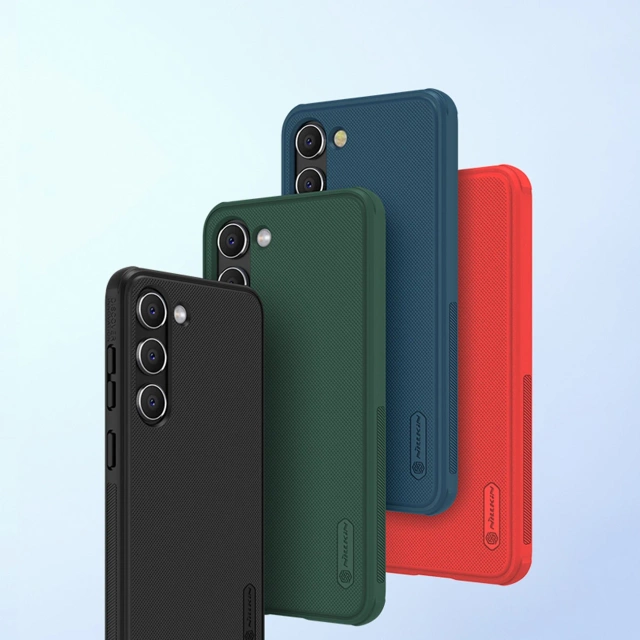 Etui Nillkin Super Frosted Shield Pro etui do Samsung Galaxy S23+ pancerny pokrowiec + podstawka na telefon czerwone