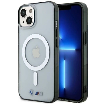 Etui BMW BMHMP14SHCRS do iPhone 14 6.1" transparent hardcase Silver Ring MagSafe