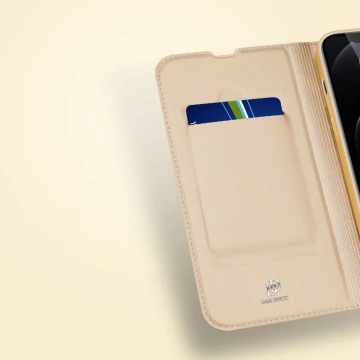 Dux Ducis Skin Pro Holster Flip Cover für iPhone 13 Pro gold