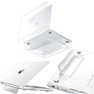 Matte Hülle mit Ständer Alogy ProStand™ Gehäuse für MacBook Air 13,3" (A1932/A2179/A2337) Transparent