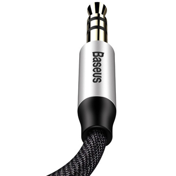 Kabel audio mini jack 3,5mm AUX Baseus Yiven 0,5m (czarno-srebrny)