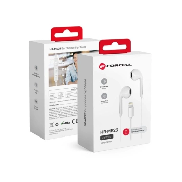 Forcell F-Audio HR-ME25 Lightning Wireless In-Ear-Kopfhörer für Apple, weiß