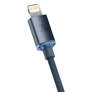 Baseus Crystal Shine Series Kabel USB-Kabel für schnelles Aufladen und Datenübertragung USB Typ C - Lightning 20W 2m schwarz (CAJY000301)