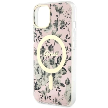Etui Guess GUHMP14MHCFWSP für iPhone 14 Plus 6,7" Hardcase Flower MagSafe