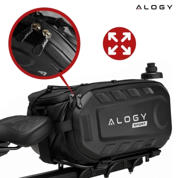 Fahrradtasche Fahrradtasche 2,5 l Fahrradhalter Lenkerrahmentasche Beutelhülle 23,6 x 10,5 x 10 cm (S) Alogy Sport schwarz