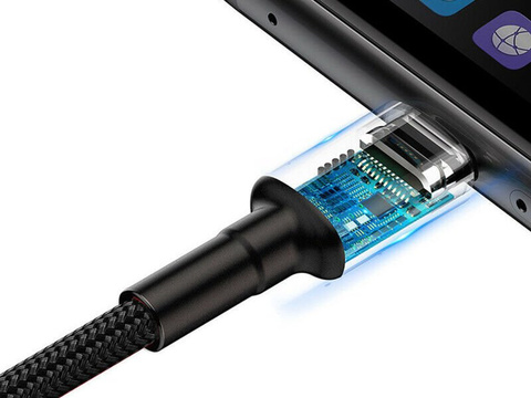 Baseus Kabel Cafule HW QC USB-C Typ C 40W 5A 1M Grau Schwarz