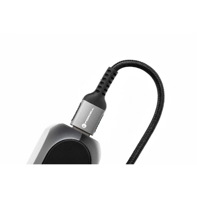 Kabel USB-A do Lightning 12W 2m Nylon Forcell Aluminiowy Biały