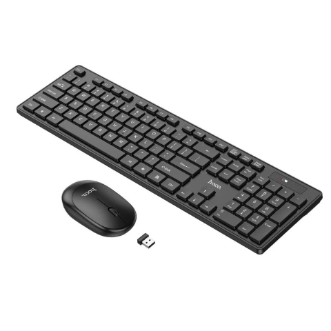 HOCO GM17 Kabelloses Tastatur- und Mausset, Schwarz, USB
