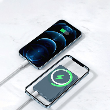 LifeMag Powerbank mit MagSafe USB-C Lightning 5000mAh Schwarz
