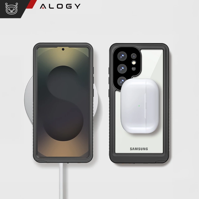 Etui Wodoodporne do Samsung Galaxy S25 Ultra Alogy HydroArmor™ IP68 Case z przezroczystym tyłem Pancerna obudowa 360