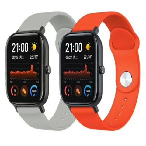 Smartwatch-Armband Alltägliches Universalarmband für 22 mm orange / orange C-12