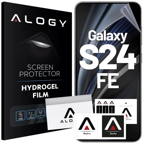 Folia hydrożelowa do Samsung Galaxy S24 FE – elastyczna ochrona ekranu, samoregeneracja, pełne dopasowanie i wysoka przejrzystość – Alogy Hydrogel Film™